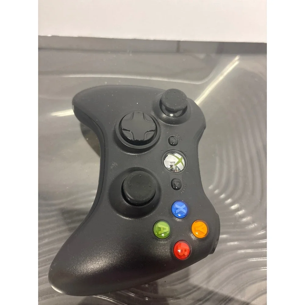 Microsoft Xbox 360 Black Wireless Controller Wired USB Gaming